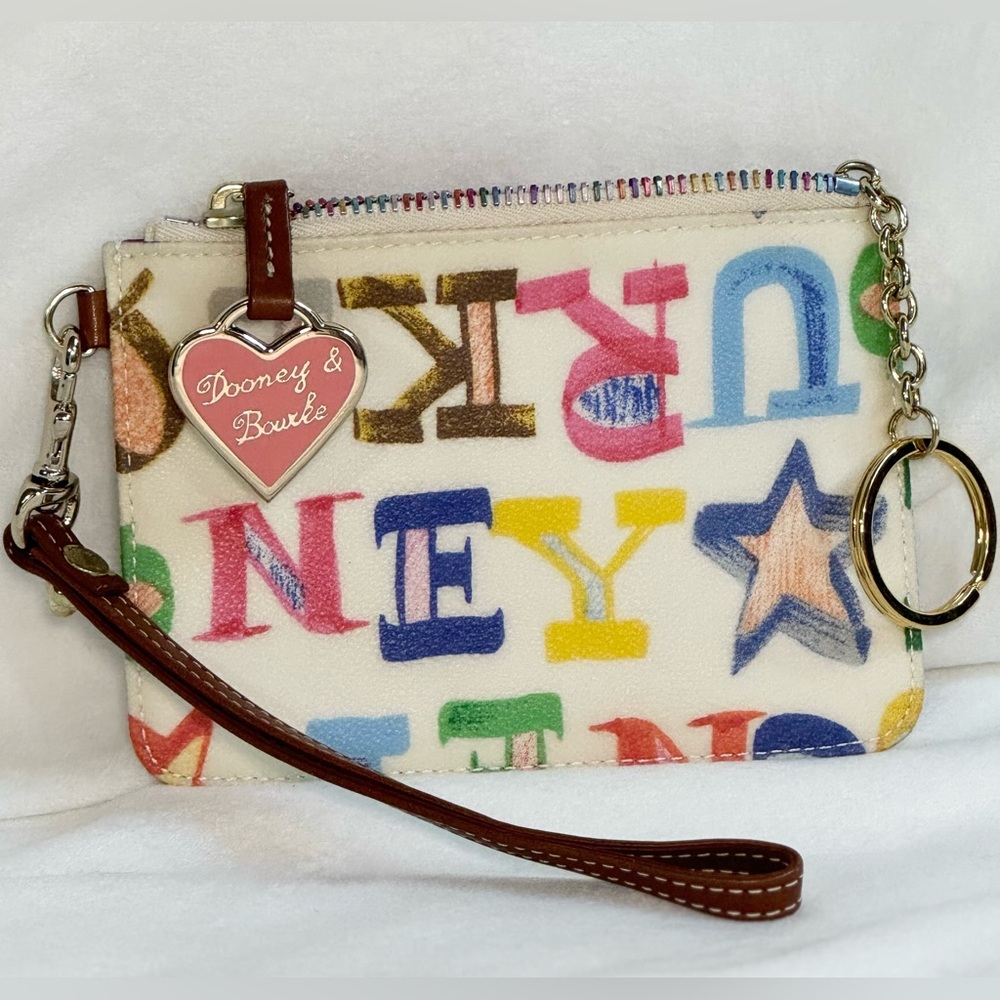 Dooney & Bourke Rainbow Mini Wristlet/Coin Purse (NWOT)
